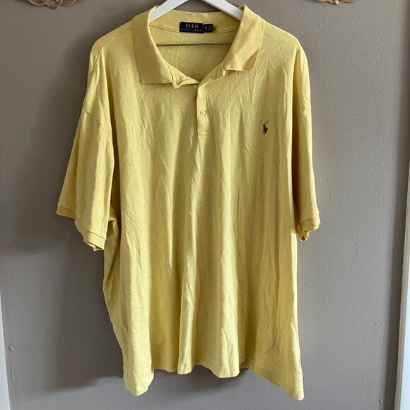Polo Ralph Lauren Other - Polo by Ralph Lauren Classic Short Sleeve Polo Shirt Heathered Yellow 3XB